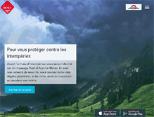 Tablet Screenshot of alarmemeteo.ch